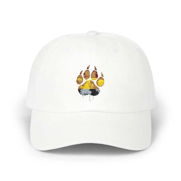 Watercolor Bear Paw Dad Cap, Low Profile Cotton Twill Hat, Bear Lover Accessory