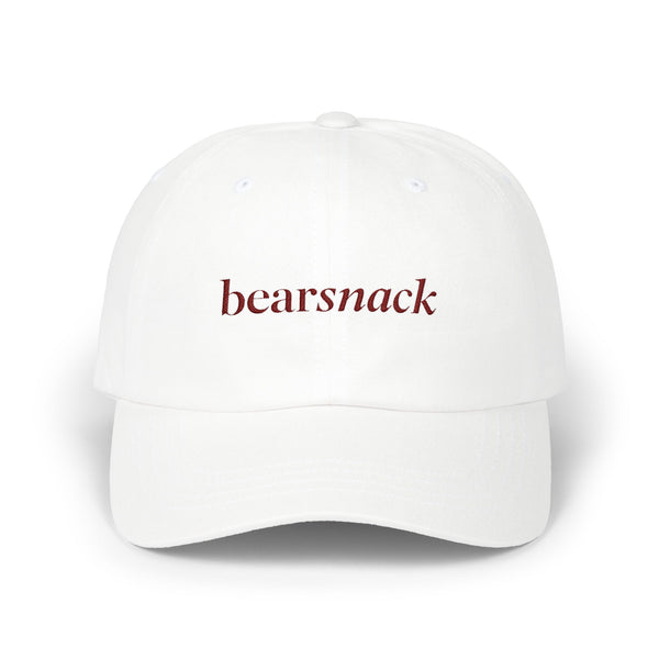 Bearsnack Wordmark Dad Cap, Embroidered Bear Paw Cotton Twill Hat