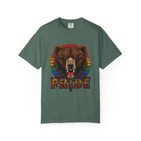 Roaring Bear Rainbow Pride T-Shirt, LGBTQ Bear Parade Comfort Colors Tee