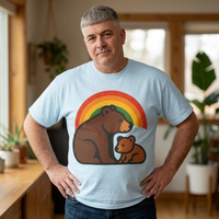 Papa Bear Retro Rainbow Pride Shirt