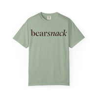 Bearsnack Wordmark Tee: Soft Brown Italic Serif, Comfort Colors Heavyweight Cotton
