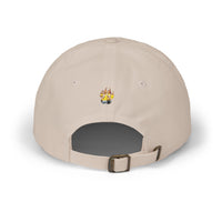 Bearsnack Wordmark Dad Cap, Embroidered Bear Paw Cotton Twill Hat