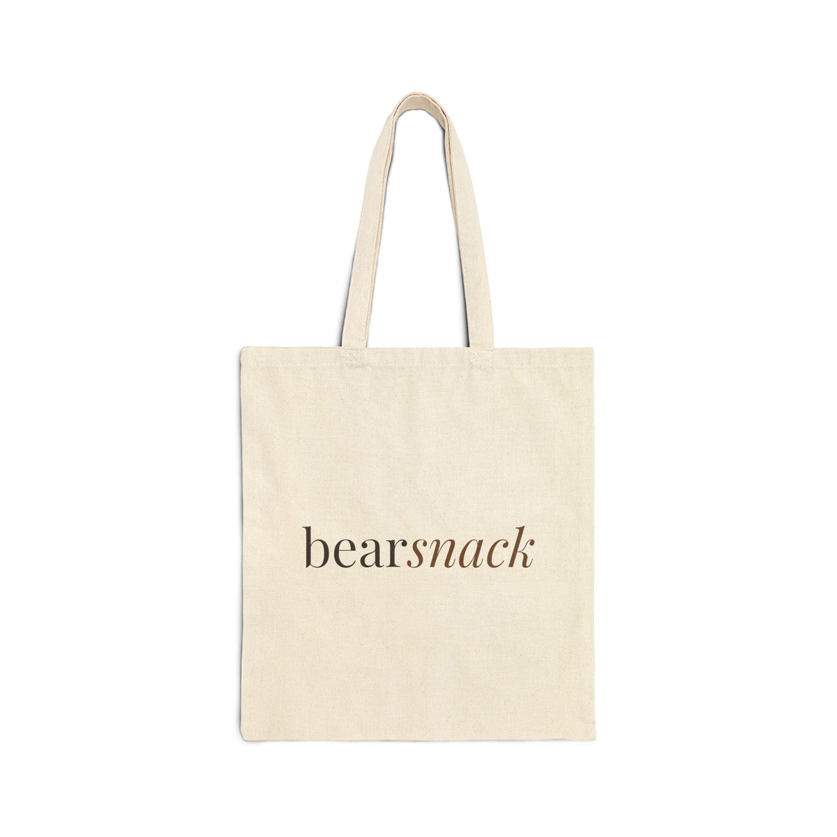Bearsnack Watercolor Paw Print Canvas Tote Bag, 12oz Cotton Shopper, Eco Bag