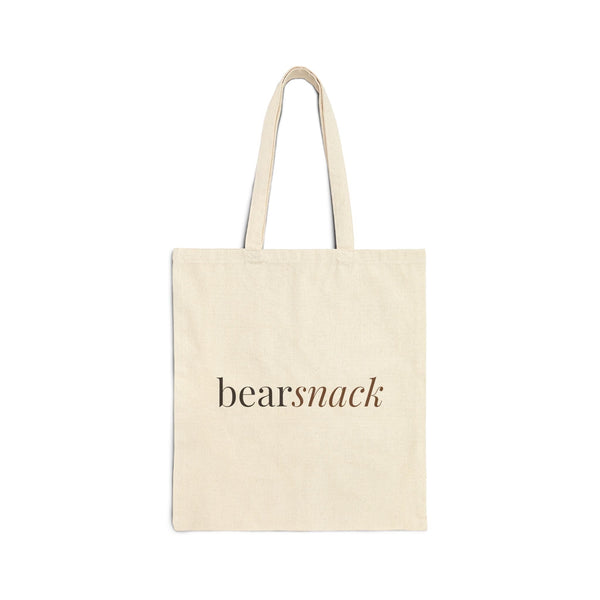 Bearsnack Watercolor Paw Print Canvas Tote Bag, 12oz Cotton Shopper, Eco Bag