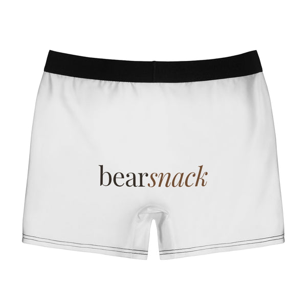 Bearsnack Boxer Briefs, Watercolor Bear Paw Print, LGBTQ Mens Underwear